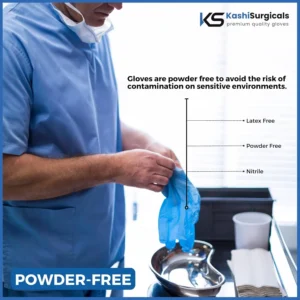 Surgicals Powder Free Nitrile Hand Gloves, Food Grade